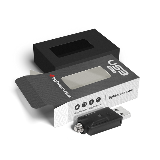 Lighter USA 510 Compatible Type A USB Charger - 2 Pack