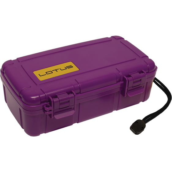 Lotus Travel Humidor - 10-Stick Purple