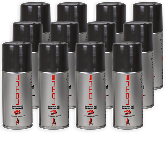 Lotus Premium Butane Gas 150mL - 12 Pack (Full Box)