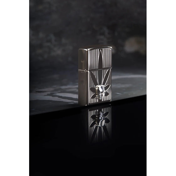 Zippo Lighter - Cannabis Crystal Skull