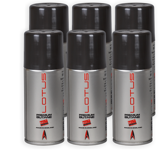 Lotus Premium Butane Gas 150mL - 6 Pack