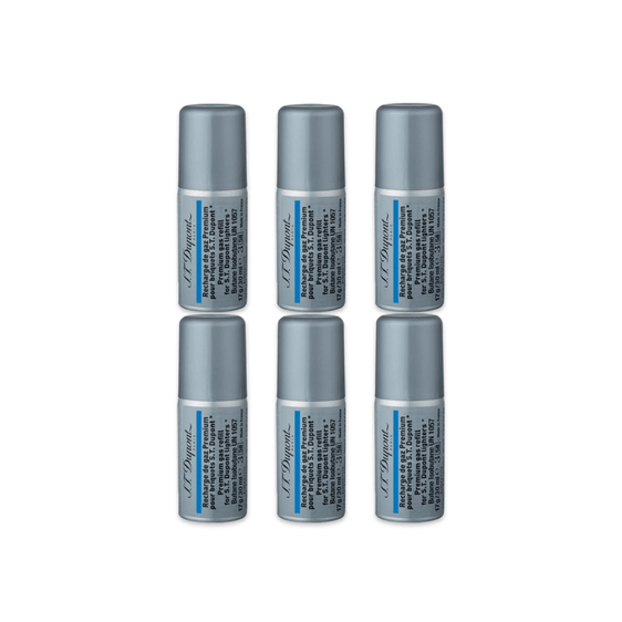S.T. Dupont Premium Butane 30mL - Blue - 6 Pack
