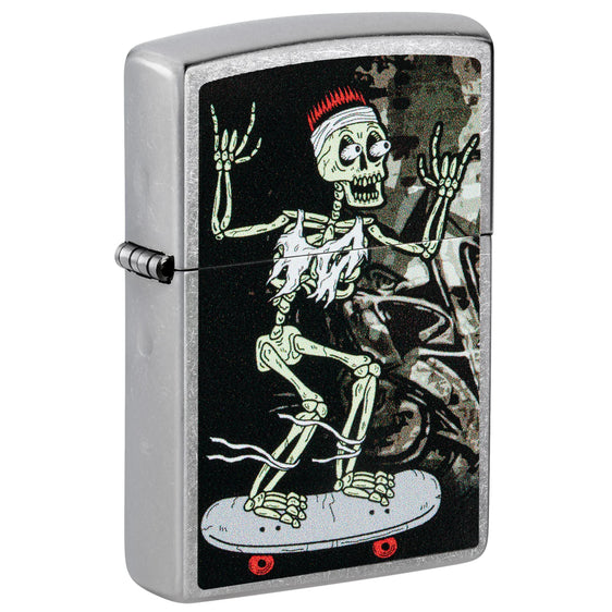Zippo Lighter - Skateboarder Skeleton