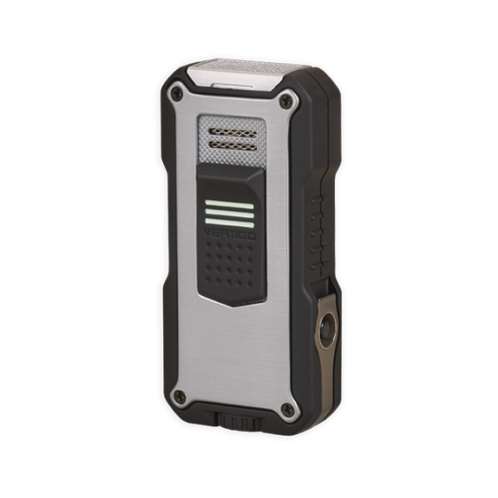 Vertigo Nighthawk Double Pinpoint Torch Lighter - Chrome & Black