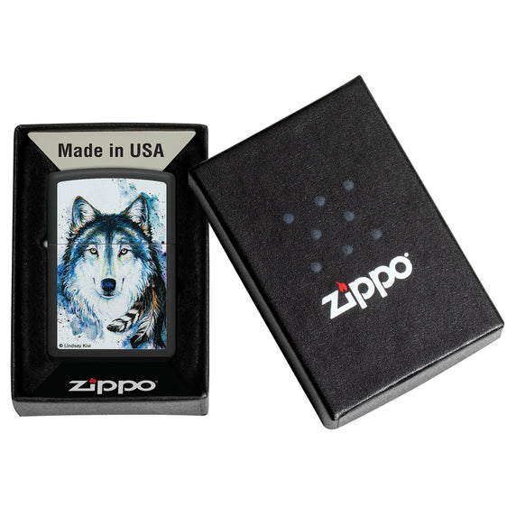 Zippo Lighter - Tale of Two Wolves