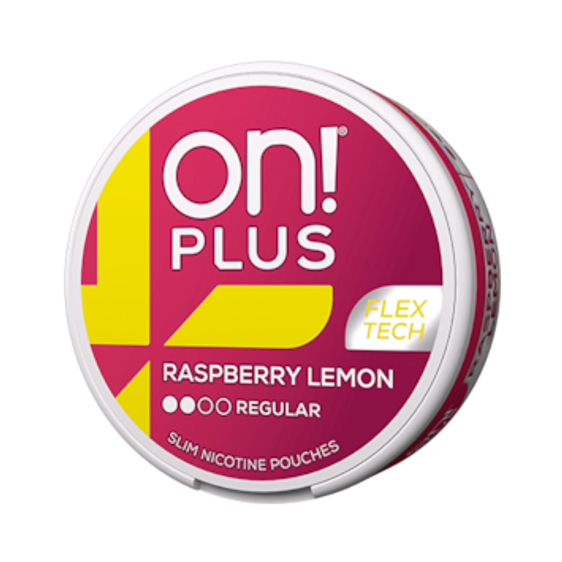 ON! Plus Nicotine Pouches Raspberry Lemon- 5 Pack