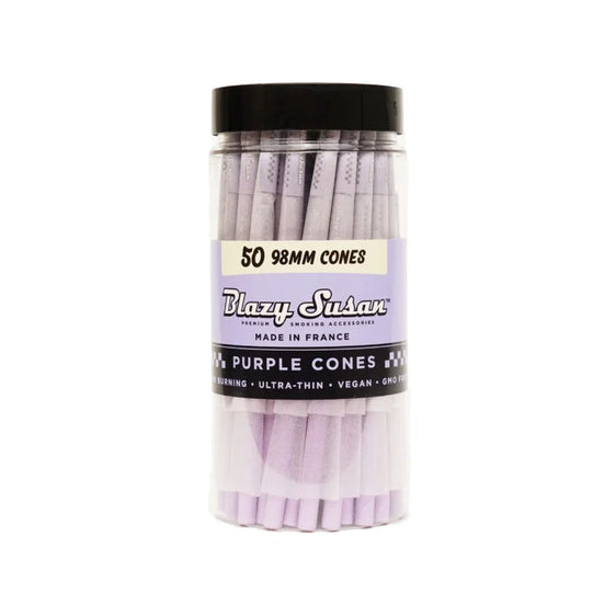 Blazy Susan 1¼ Pre Rolled Cones - 50 Count - Purple