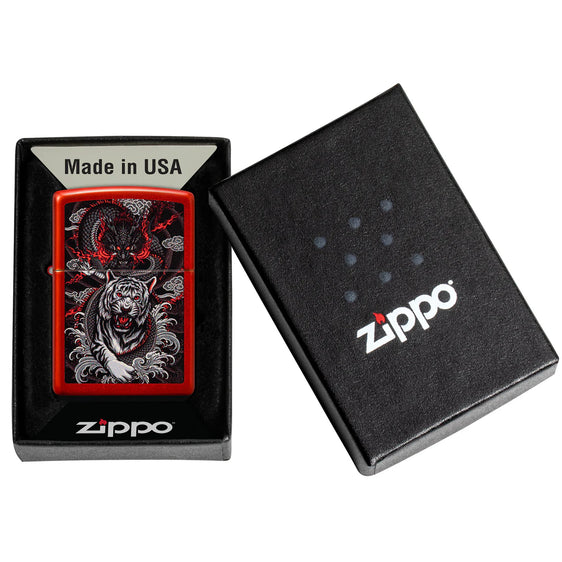 Zippo Lighter - Dragon & Tiger