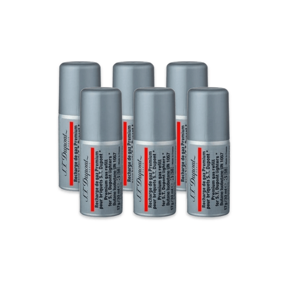 S.T. Dupont Premium Butane 30mL - Red - 6 Pack