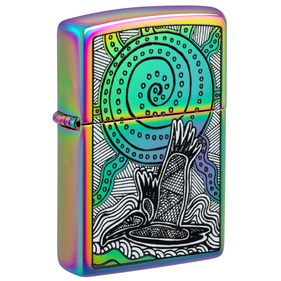 Zippo Lighter - John Smith Gumbula Tropical Bird & Sea Turtle