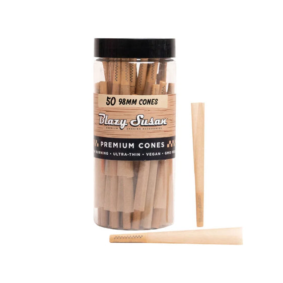 Blazy Susan 1¼ Pre Rolled Cones - 50 Count - Unbleached