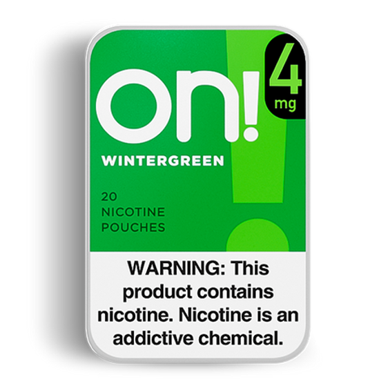 ON! Wintergreen Nicotine Pouches - 5 Pack - 4mg