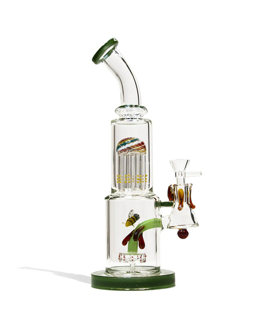 Dual Perc Water Pipe Bee Downstem - 13 Inch