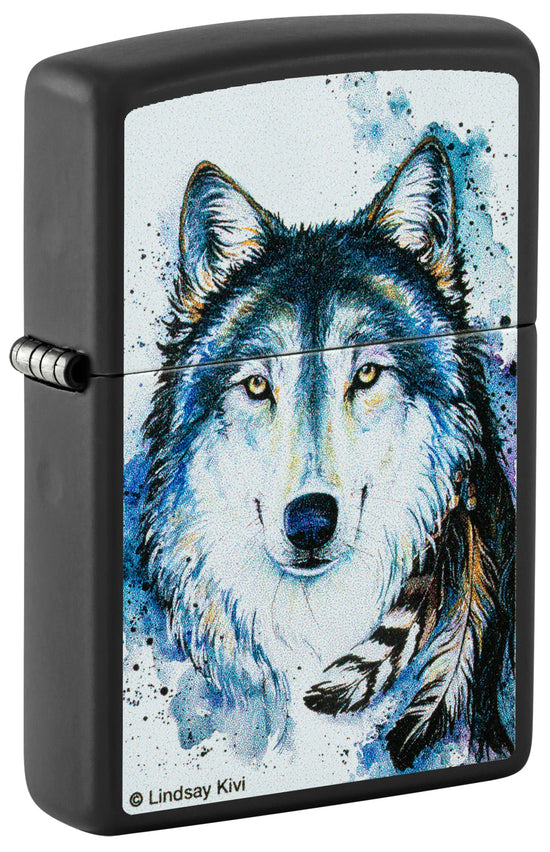 Zippo Lighter - Tale of Two Wolves