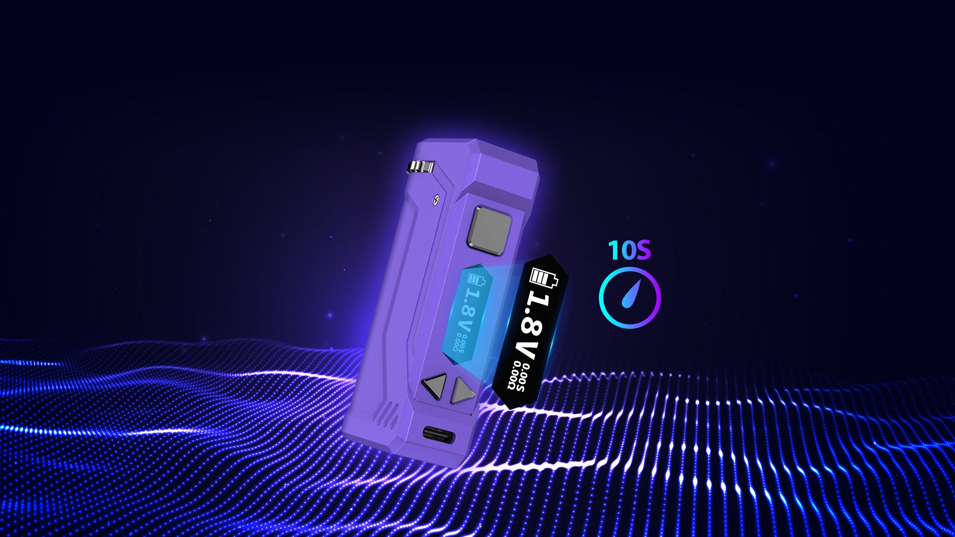 Yocan UNI Pro 2.0 Box Mod 10-Second Preheat Function