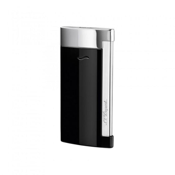 S.T. Dupont Lighter Slim 7 - Chrome Finish - Black Lacquer & Chrome