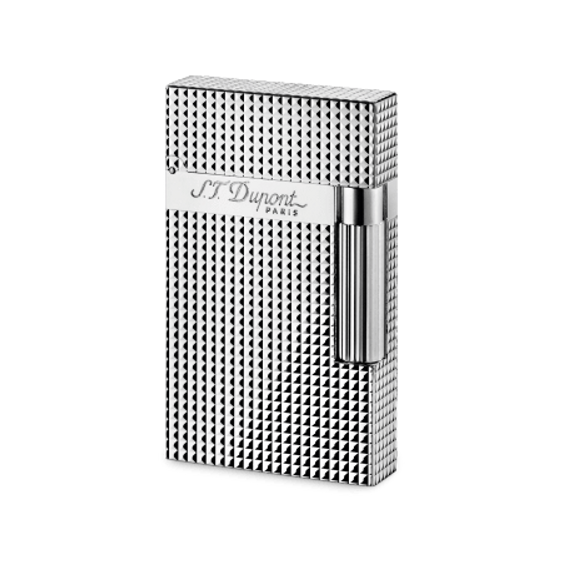 S.T. Dupont - Ligne 2 Lighter S.T. Dupont Silver Diamond Head 1.5mm  