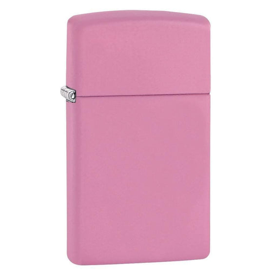 Zippo Lighter - Pink Matte Slim Zippo Zippo   