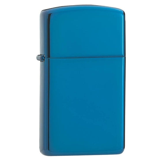 Zippo Lighter - Slim High Polish Blue