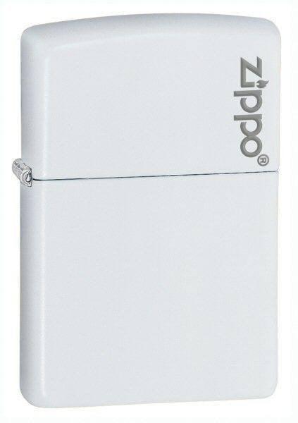 Zippo Lighter - White Matte with Zippo Logo