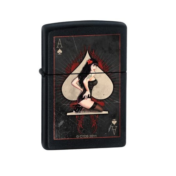 Zippo Lighter - Ace of Spade Pin-Up Girl