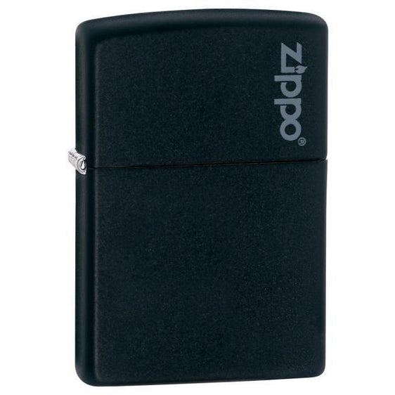 Zippo Lighter - Black Matte Zippo Logo