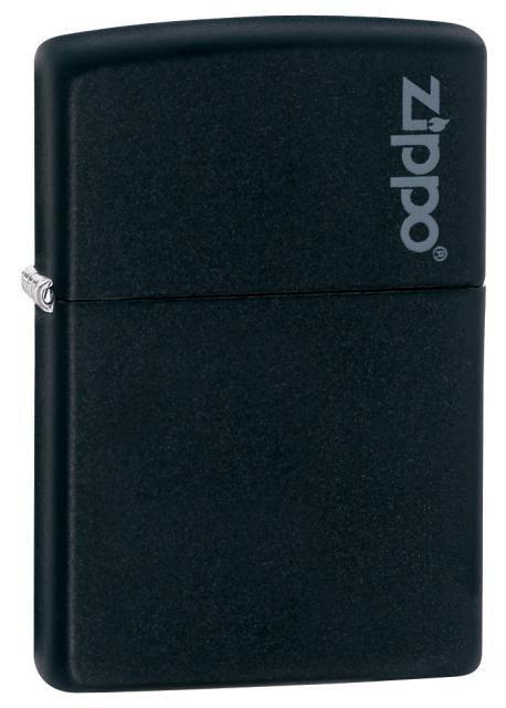 Zippo Lighter - Black Matte Zippo Logo