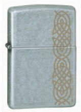 Zippo Lighter - Distressed Knot Street Chrome