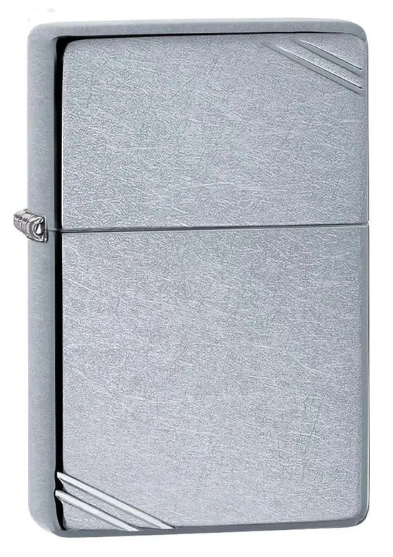 Zippo Lighter - Vintage Street Chrome w/ Slashes
