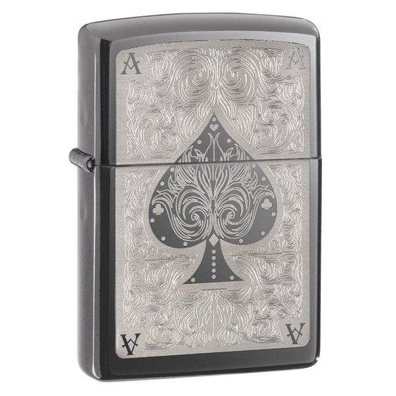 Zippo Lighter - Ace Filigree Black Ice