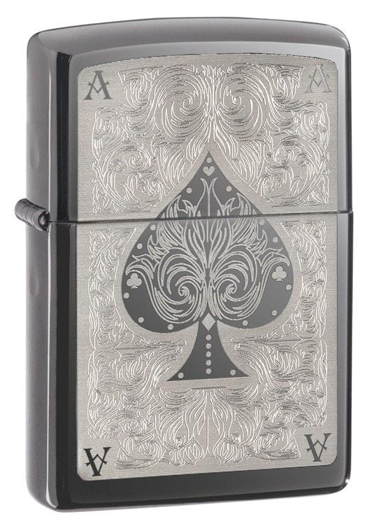 Zippo Lighter - Ace Filigree Black Ice