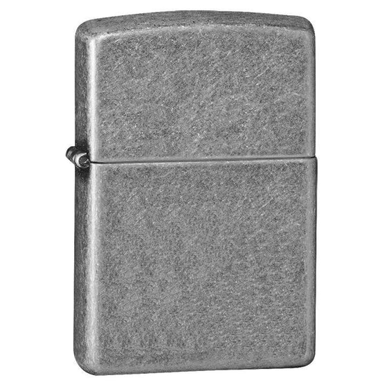 Zippo Lighter - Armor/Antique Silver Plate