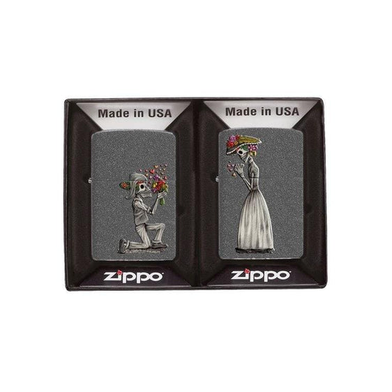 Zippo Lighter - Day of the Dead Iron Stone Gift Set