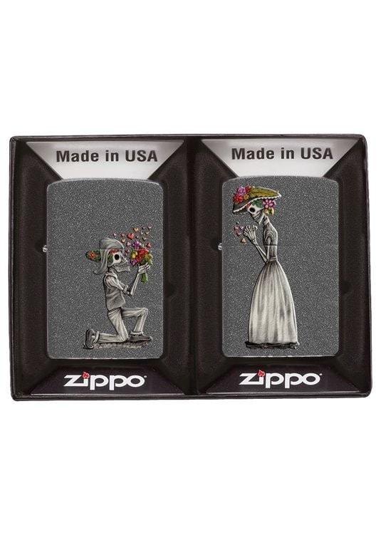 Zippo Lighter - Day of the Dead Iron Stone Gift Set