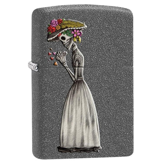 Zippo Lighter - Day of the Dead Iron Stone Gift Set
