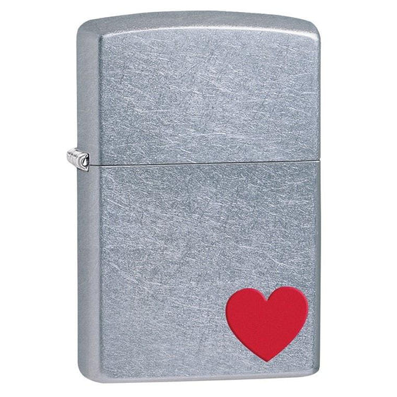 Zippo Lighter - Classic Love Satin Chrome