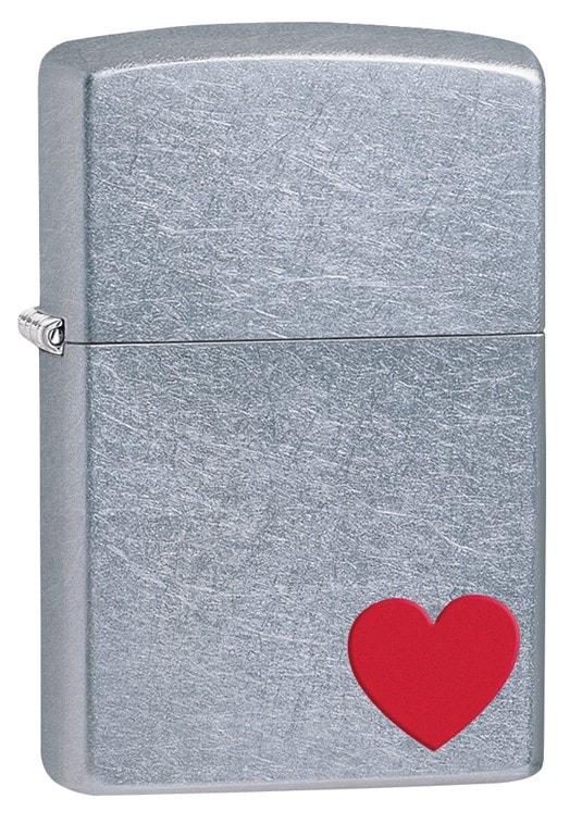 Zippo Lighter - Classic Love Satin Chrome
