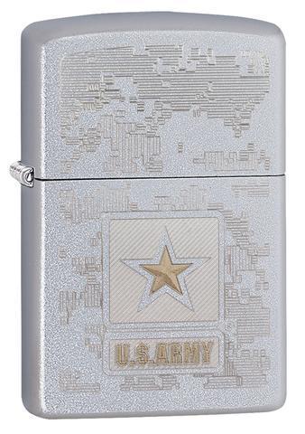 Zippo Lighter - US Army Satin Chrome