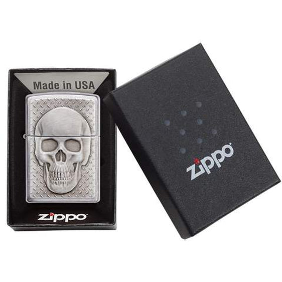 Zippo Lighter - Skull with Brain Surprise