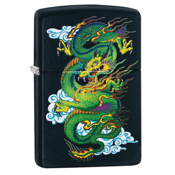 Zippo Lighter - Cloudy Dragon Black Matte