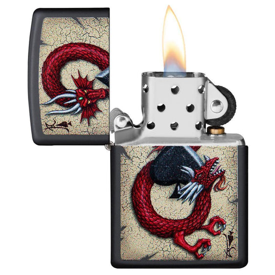 Zippo Lighter - Dragon Ace Design