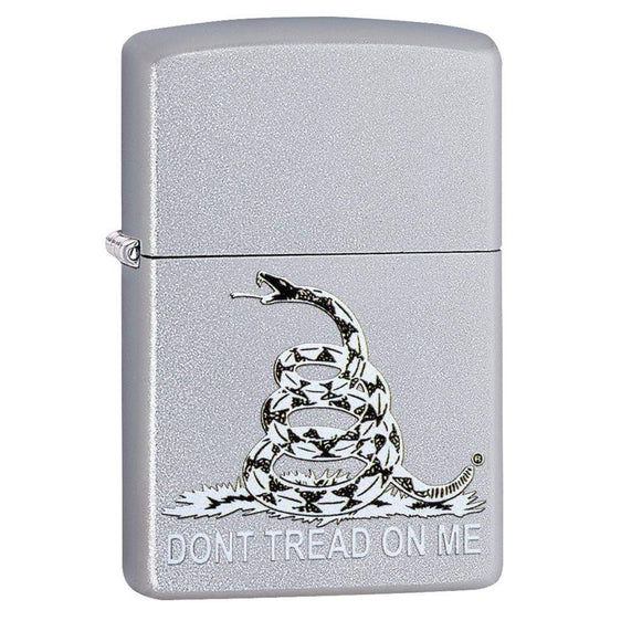 Zippo Lighter - Don’t Tread on Me Satin Chrome