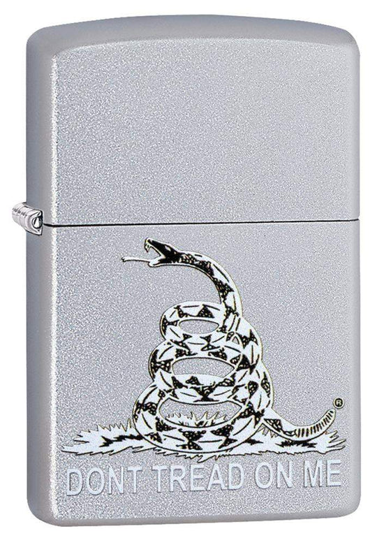 Zippo Lighter - Don’t Tread on Me Satin Chrome