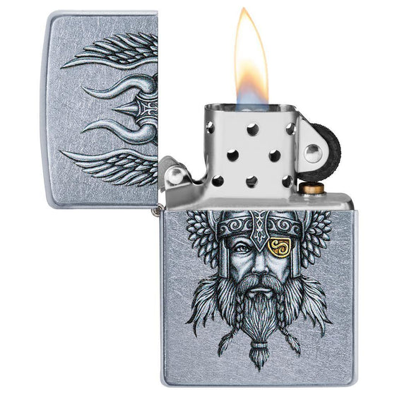 Zippo Lighter - Viking Warrior Design