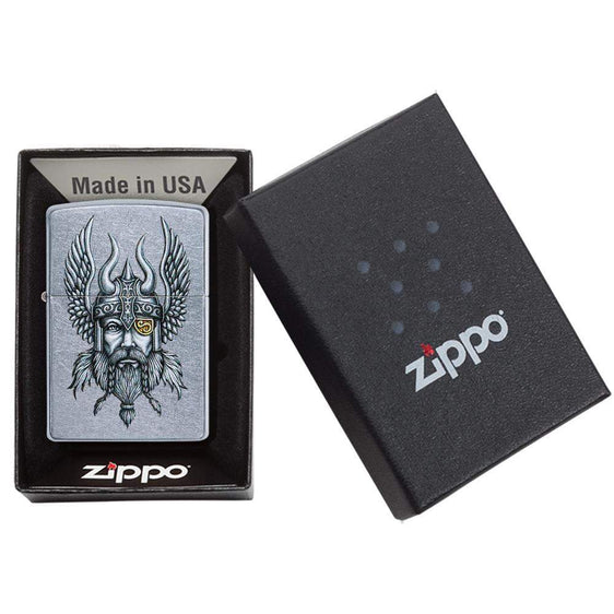 Zippo Lighter - Viking Warrior Design
