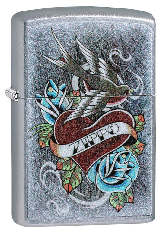 Zippo Lighter - Vintage Tattoo Street Chrome