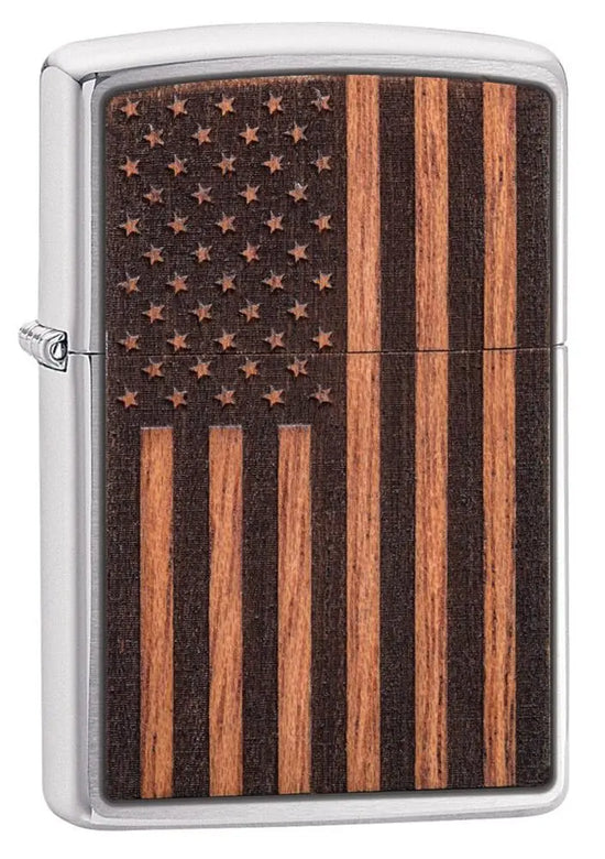 Zippo Lighter - Woodchuck USA American Flag