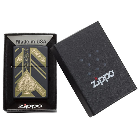 Zippo Lighter - Ace of Spades Black Matte