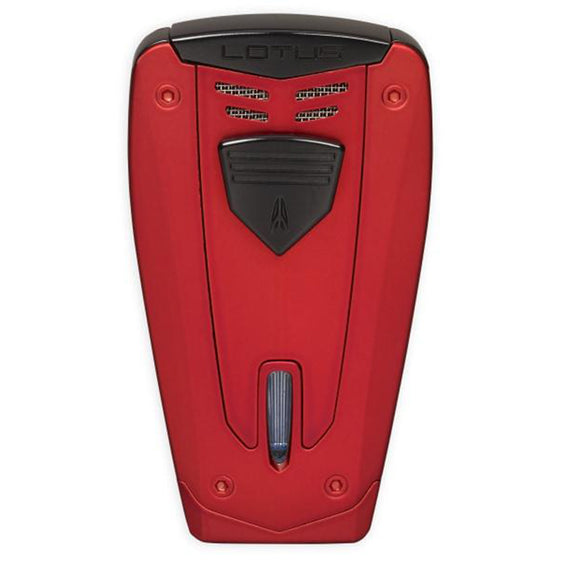 Lotus Lighter Fusion L67 Triple Jet Lighter w/ Cigar Punch - Red & Black