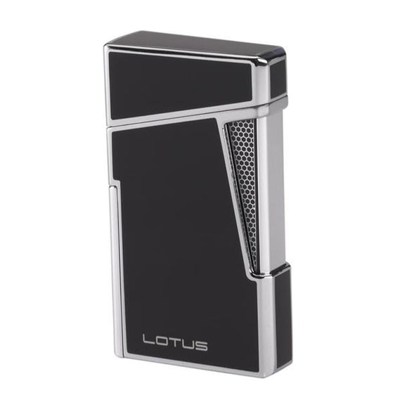 Lotus 48 Apollo Double Flame Torch Lighter and Punch Cutter - Black Lacquer